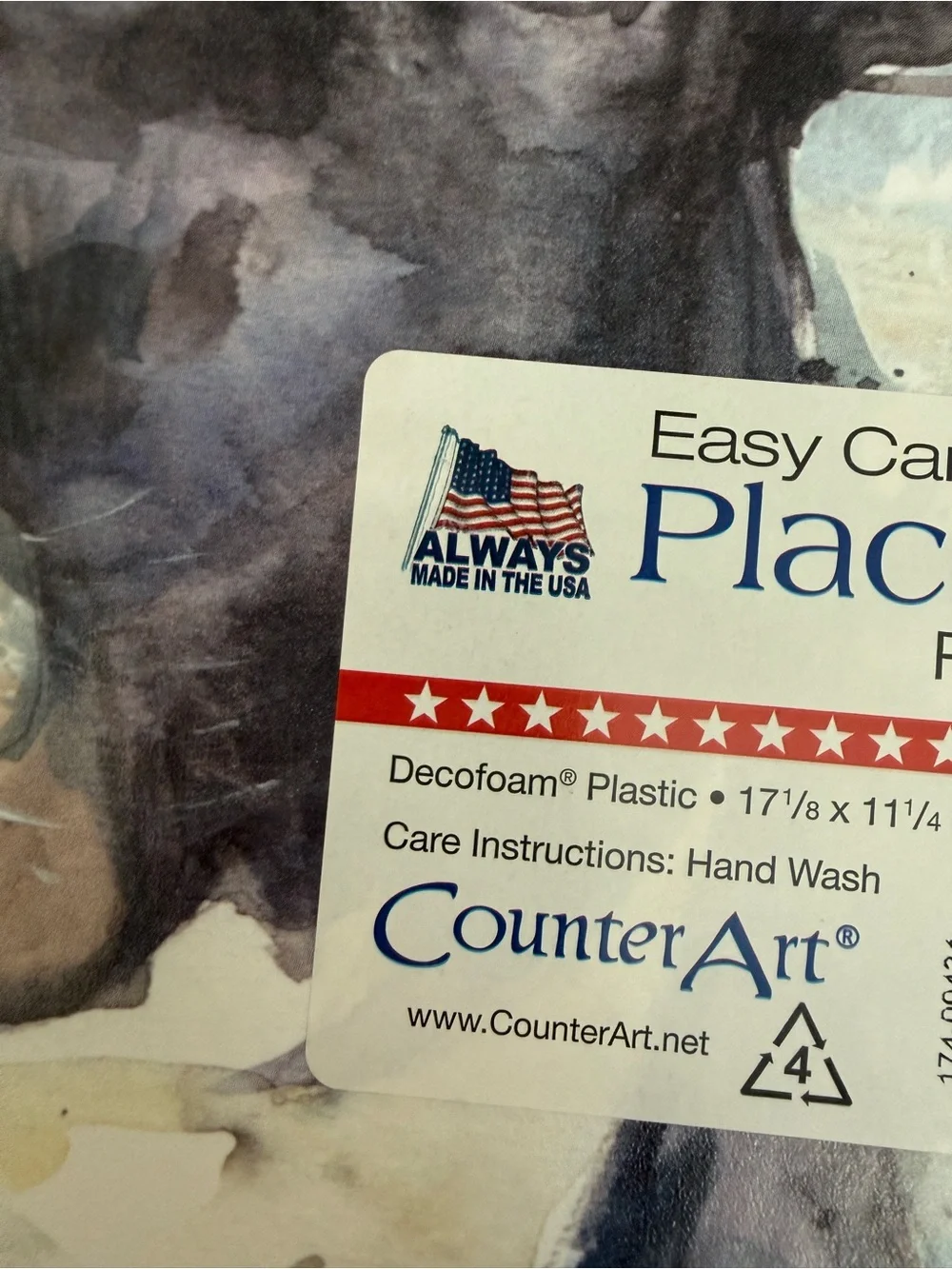 NWT Floral Highland Highland Cow Placemat Set - Brown & Purple- Reversible